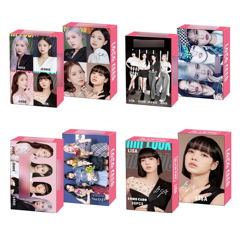 30pcs Kartu Foto LOMO BLACKPINK Album LISA ROSE JINNIE JISOO