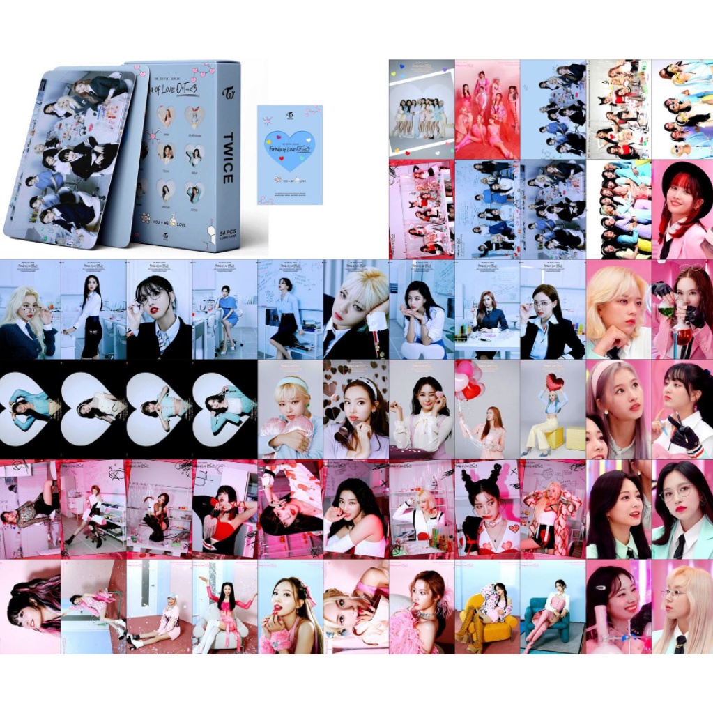 54pcs Kartu Lomo Foto Kpop TWICE Album Formula of Love O + T = 3