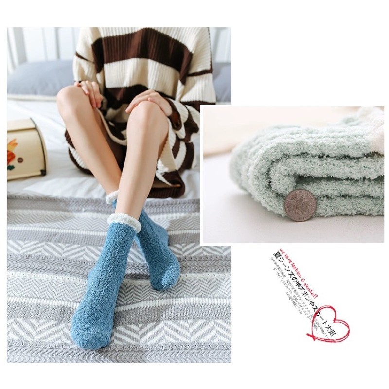 Kaos kaki wool wanita musim dingin winter import wol socks woman hangat korea candy tidur