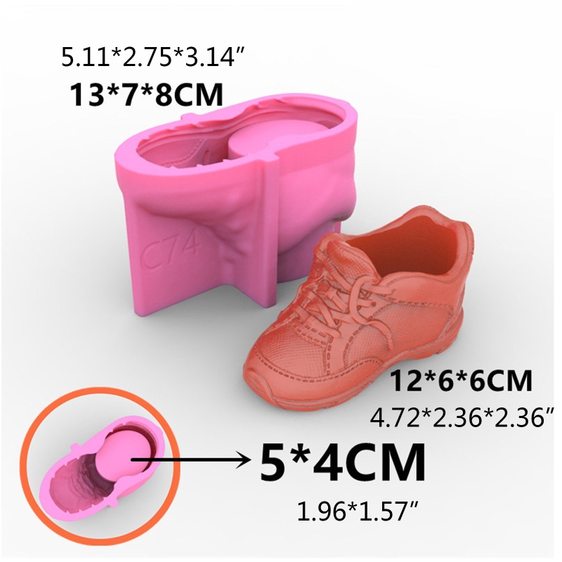 Ran Cetakan Resin Epoksi Bentuk Kartun Sepatu / Pot Bunga / Tempat Pensil Untuk Kerajinan Tangan DIY