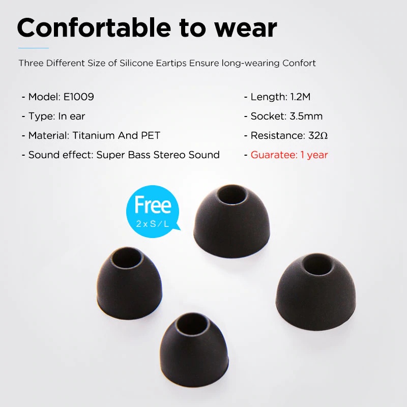1More Piston Metal Stereo Earphone with Mic