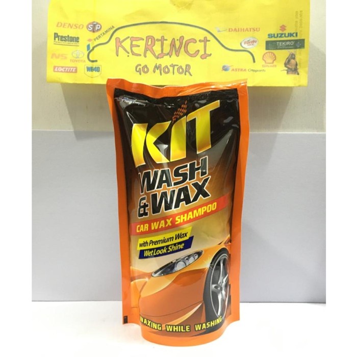 KIT WASH & WAX CAR WAX SHAMPOO - PREMIUM WAX SHAMPOO KIT PENGKILAP 800