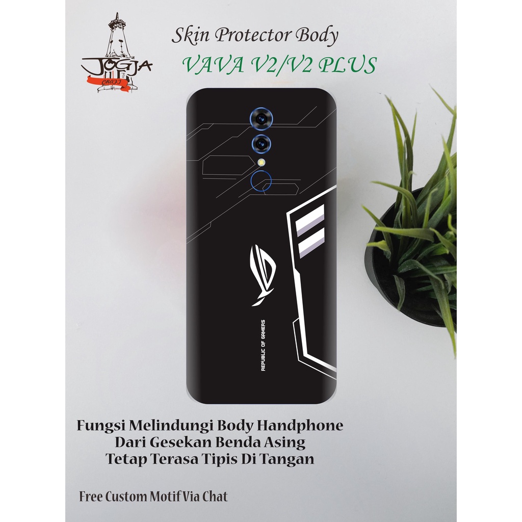 Dapat 2pcs Garskin Hp VAVA V2 atau V2 Plus Motif rog - Free Custom Via Chat