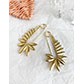 LRC Anting Gantung Fashion Gold Alloy Paper Clip Geometry Earrings F80691