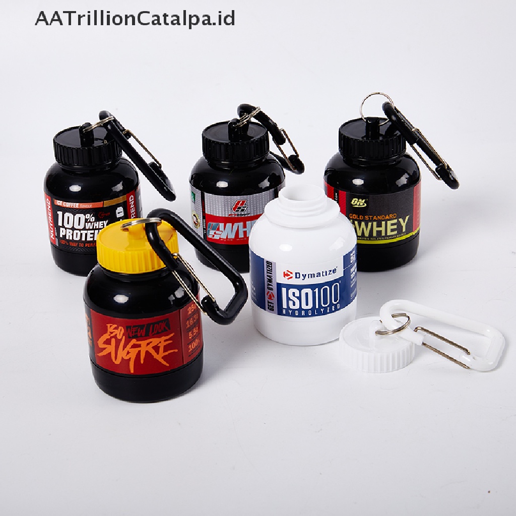 Aatrillioncatalpa Botol Kontainer Bubuk Protein Mini Portable 100ML Untuk Olahraga Outdoor