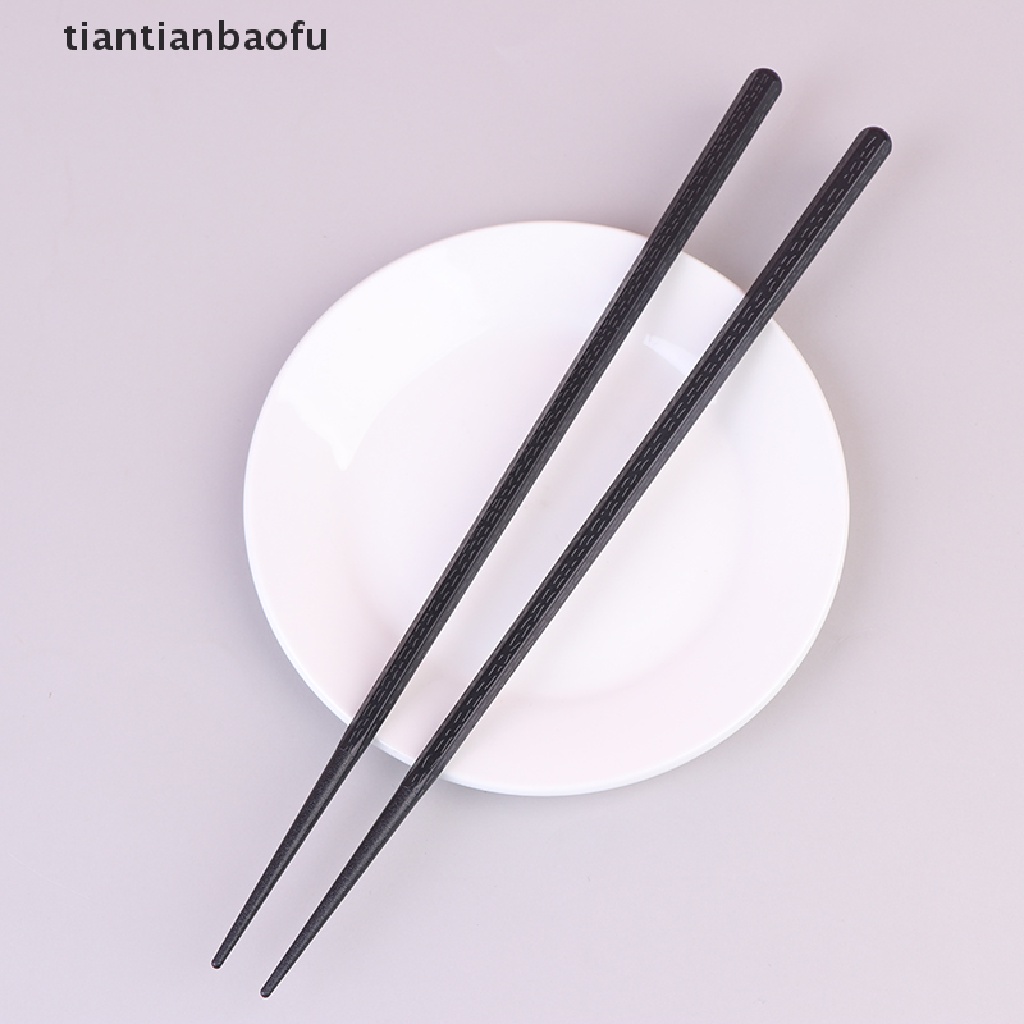 [tiantianbaofu] 1Pair chopsticks Black Sushi Fast Food Noodles Tableware Kitchen Chinese Cutlery Boutique