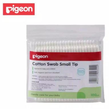 PIGEON COTTON SWAB / Buds 100pcs SMALL TIP - untuk Dewasa / Anak / Bayi / Baby - PR061504 isi 100 pcs korek kuping telinga setelah mandi