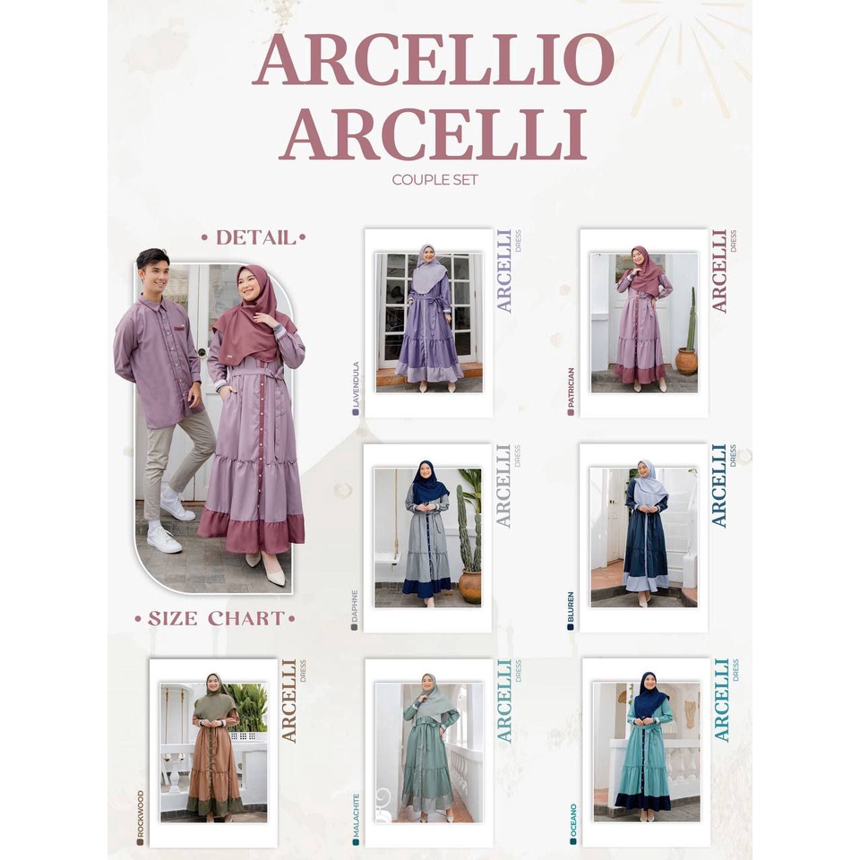 Arcelli Dress by Shieraki dan Arcelli Square New Family Set Exclusive GARANSI ORIGINAL BY SHIERAKI G