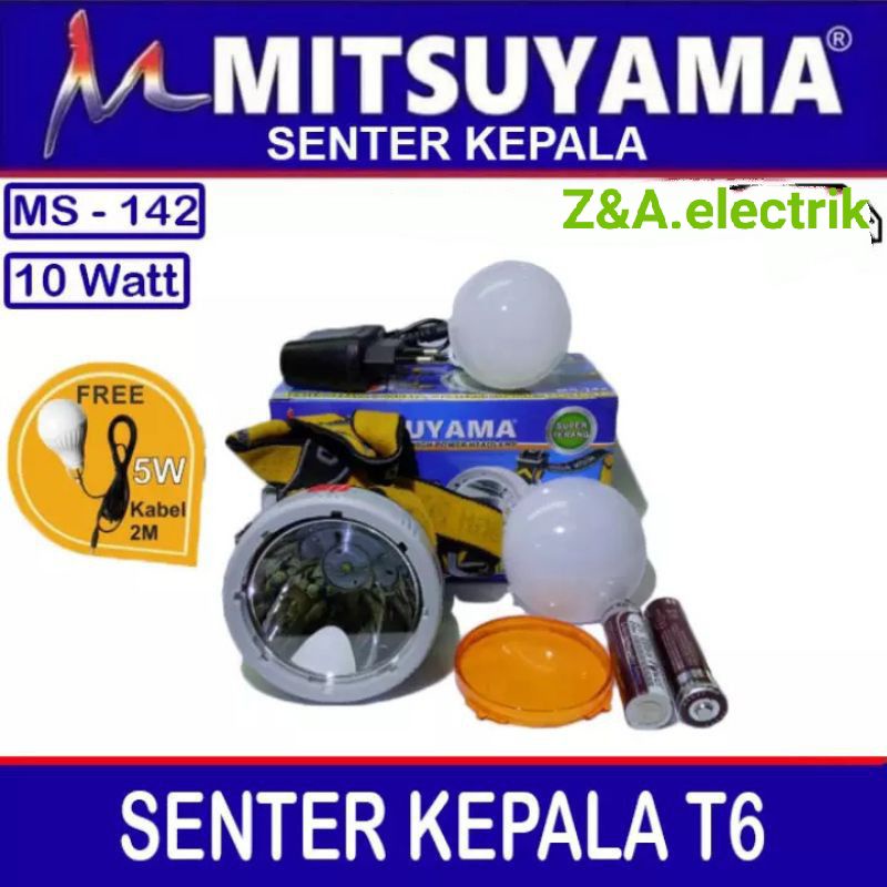 Senter Kepala Headlamp MS-142 MULTIFUNGSI 10W Bohlam Berkualitas