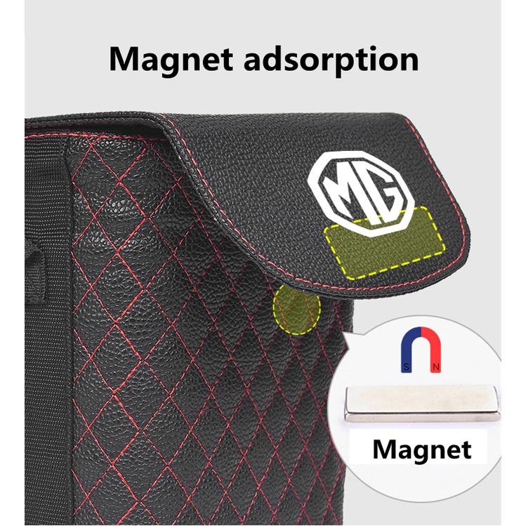 (G-CLUB) Tempat Sampah Bahan Kulit Tahan Air Untuk Mobil MG Semua Model