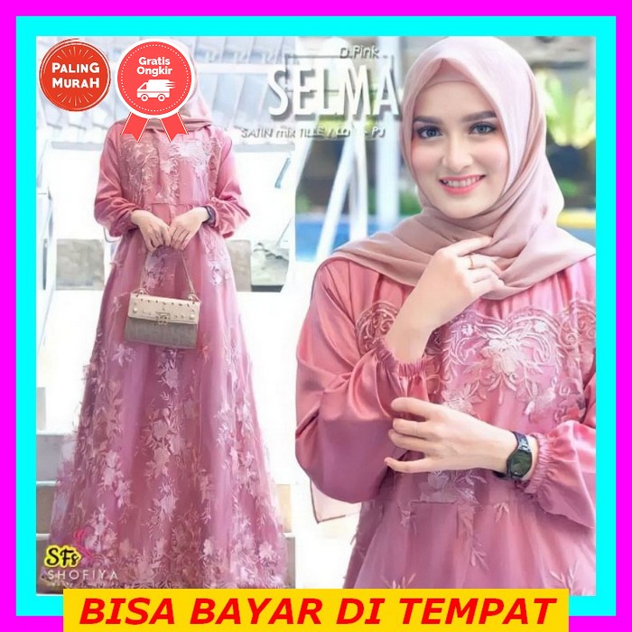 Maxi Dress Import Bangkok Maxi Lavisa Dress Muslimah Wanita Kekinian Gamis Brukat Corneli Kombi Tile