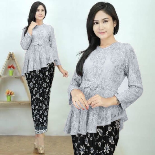 [FLASH SALE ] SET KEBAYA SRIKANDI KEBAYA BRUKAT CORNELI GLITTER ROK PLISKET ROK PRISKET 4 WARNA-2