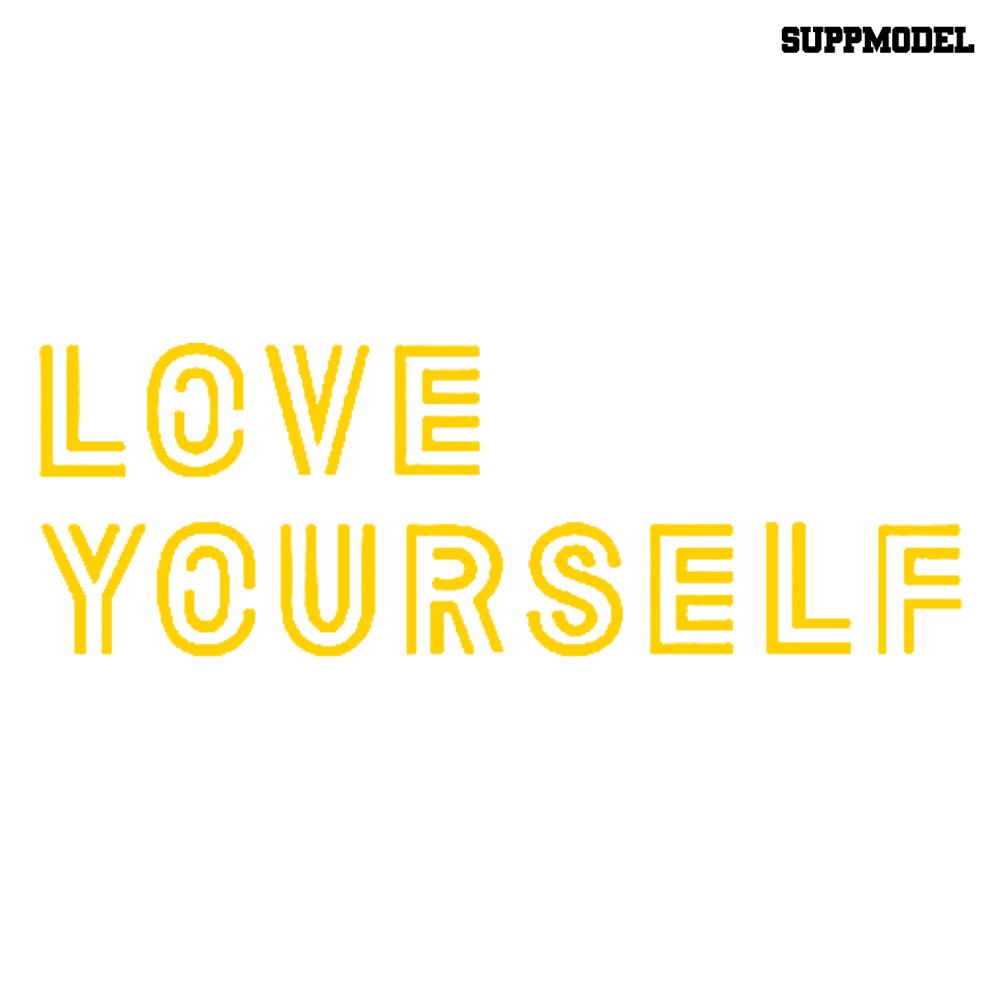 Stiker Reflektif Motif Love Yourself Untuk Dekorasi Bodykaca Mobil