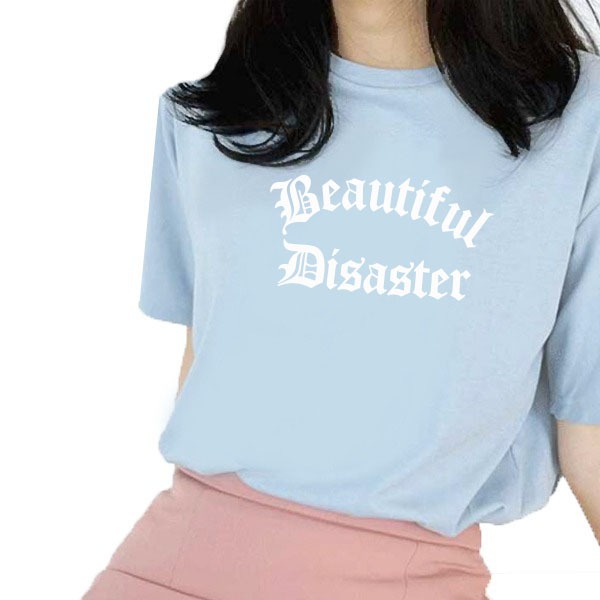 MYSTIQUE.ID-BAJU KAOS BEAUTIFUL DISASTER T-SHIRT LUCU DAN AESTHETIC