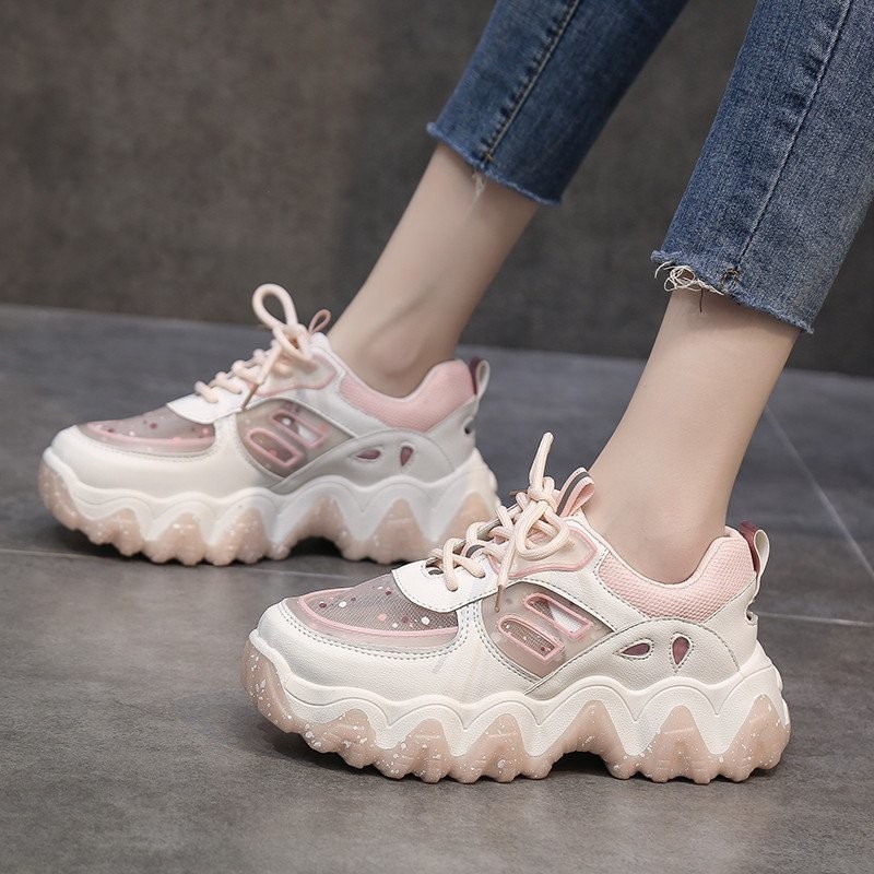 JeniBell - Onix Sepatu Sneakers Wanita Import / Sneakers Wanita Impor-Pink