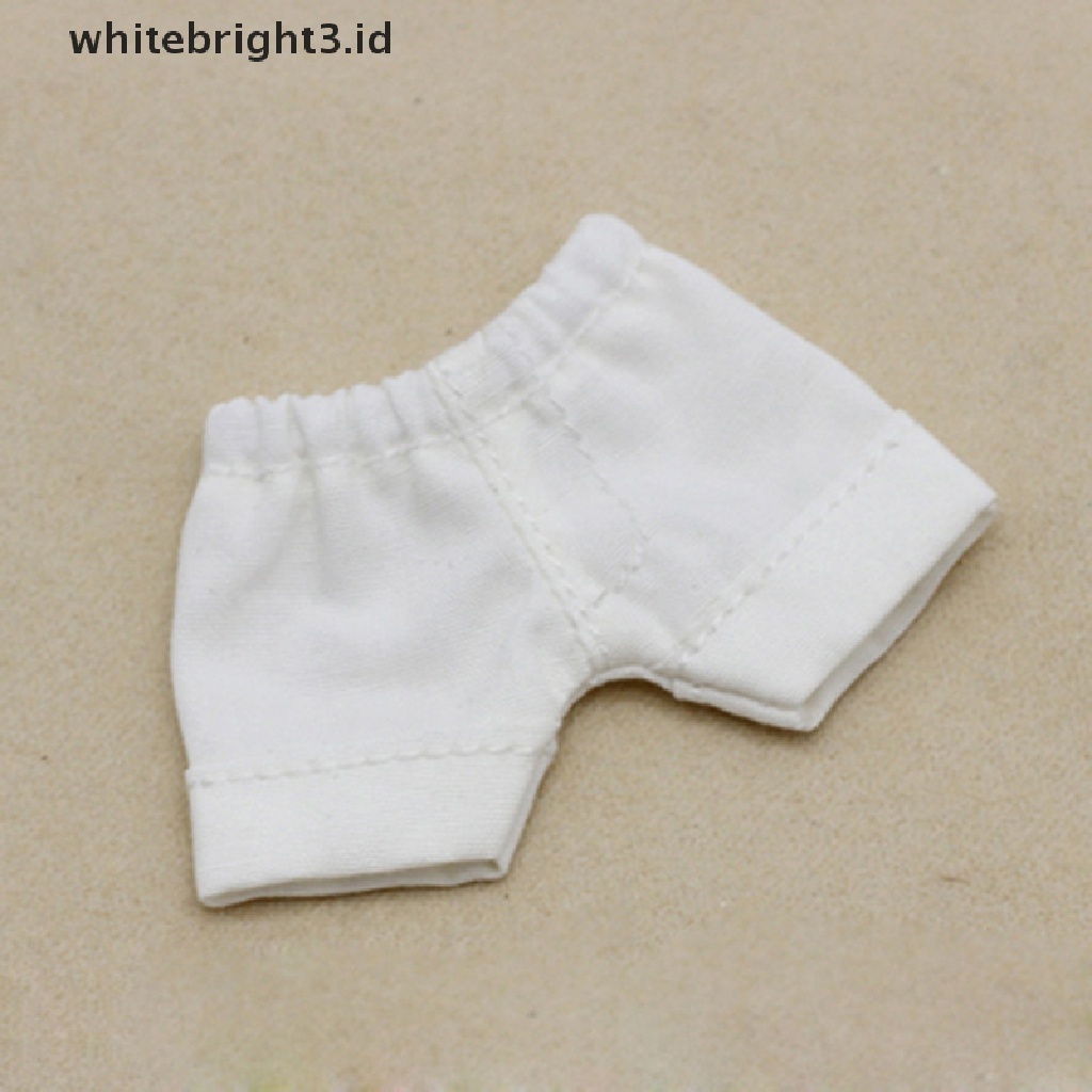 (whitebright3.id) Celana Pendek Jeans Untuk Aksesoris Boneka OB11 Skala 1: 12