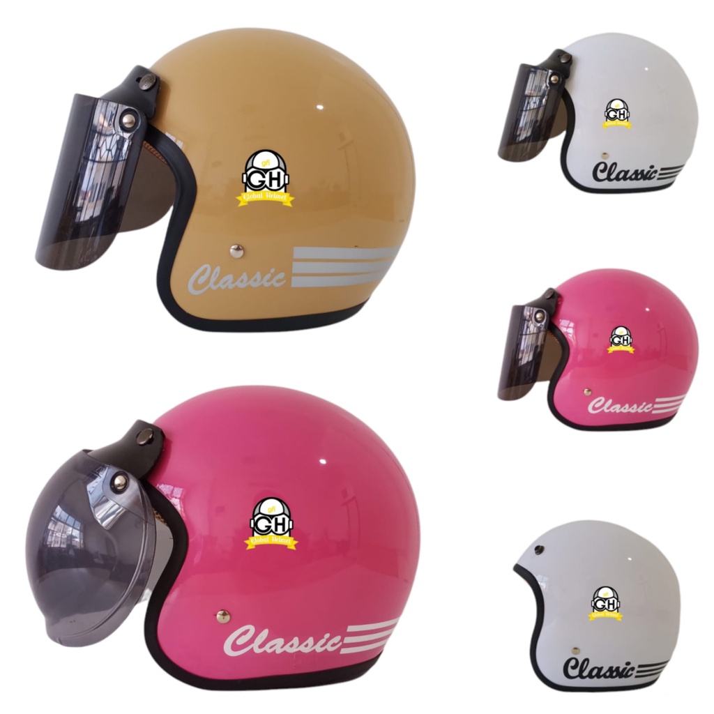 HELM BOGO CLASSIC HALF FACE DEWASA ALLSIZE MURAH SNI PROMO