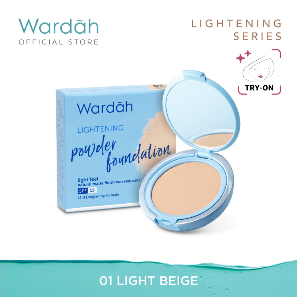 Wardah Lightening Powder Foundation Light Feel - Bedak Yang Mencerahkan Dengan Hasil Natural
