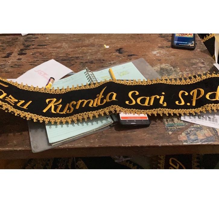 Terlaris.. RENDA Slempang sash / selempang wisuda bordir wisuda RENDA