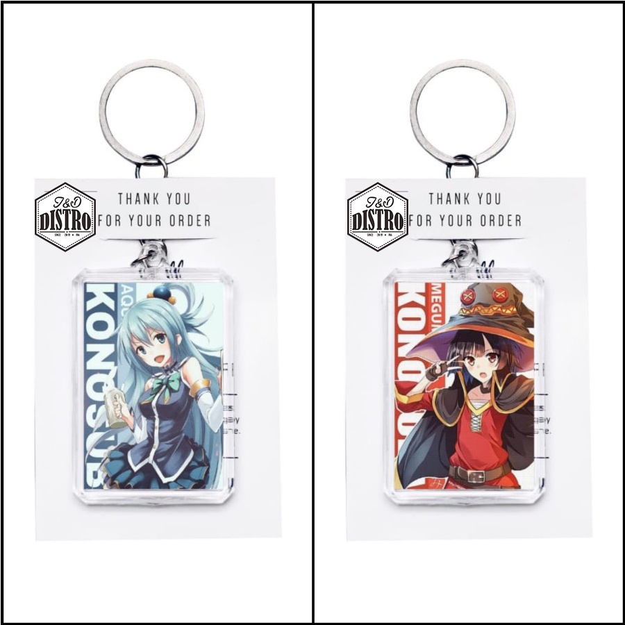 Ganci Gantungan Kunci Anime Konosuba Aqua Megumin
