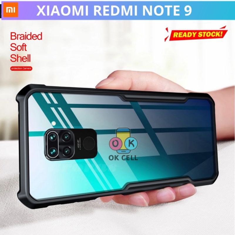 Hard Soft Case Redmi Note 9 Case Armor Casing Transparan Air Bag Anti Crack Premium