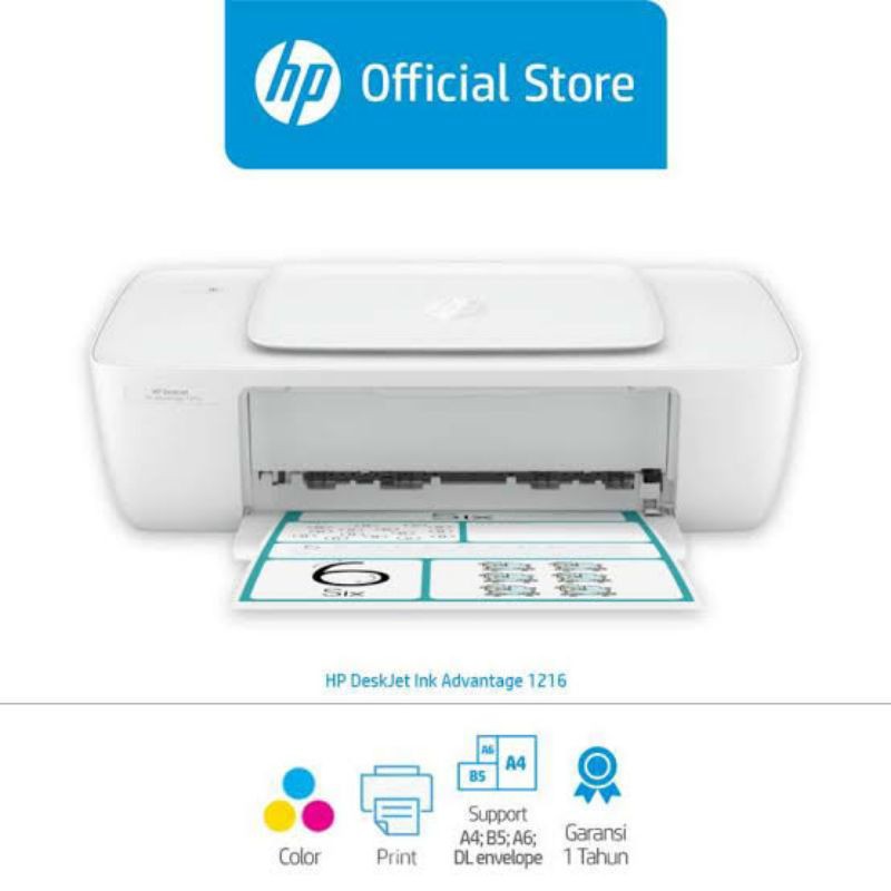 Printer HP Deskjet Ink Advantage 1216 PRINT ONLY GARANSI RESMI