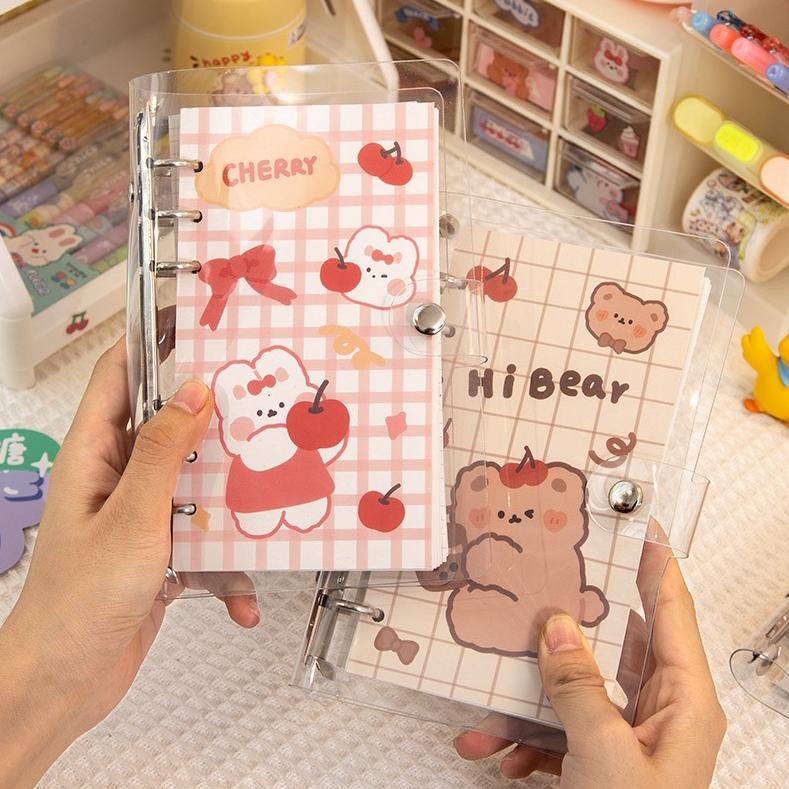 

MURRRMERRR [THE UNIVERSE] Buku Binder A6 6 Ring Transparan Binder Cover Notebook Binder Hologram - ST005