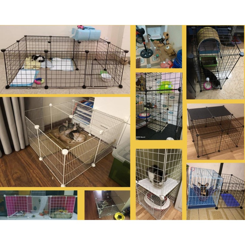 Kandang Hewan Peliharaan  / Kandang Anjing / Kandang Kucing / Kandang Hamster Burung Pagar Besi DIY-2