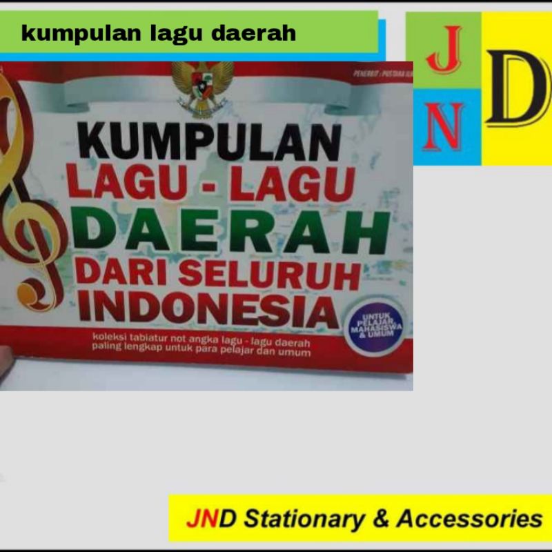 Jual Buku Kumpulan Lagu Wajib Nasional Lagu Daerah seluruh Indonesia