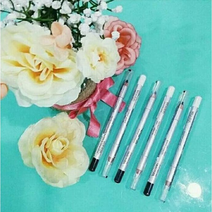 Wardah Eyeliner Pencil Black White Eye Liner Pensil Hitam Putih Baru