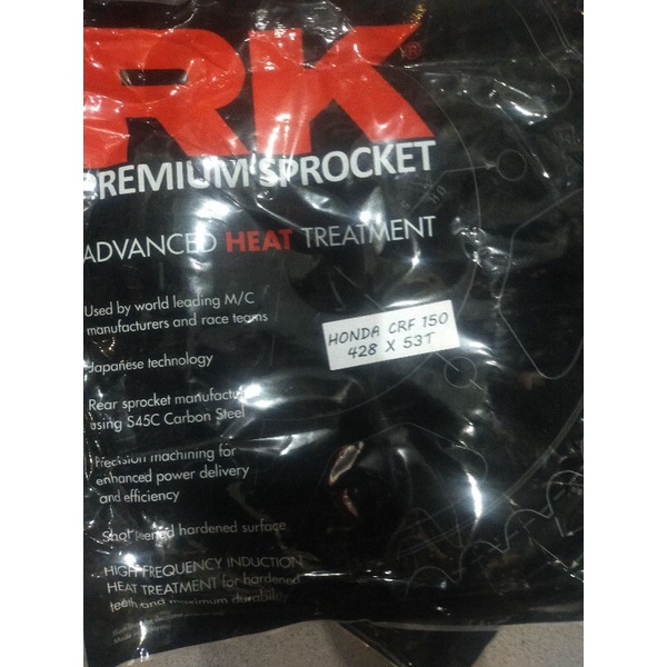 SSS TK RACING SCARLET CRF GEAR GER BELAKANG 428 HONDA CRF150
