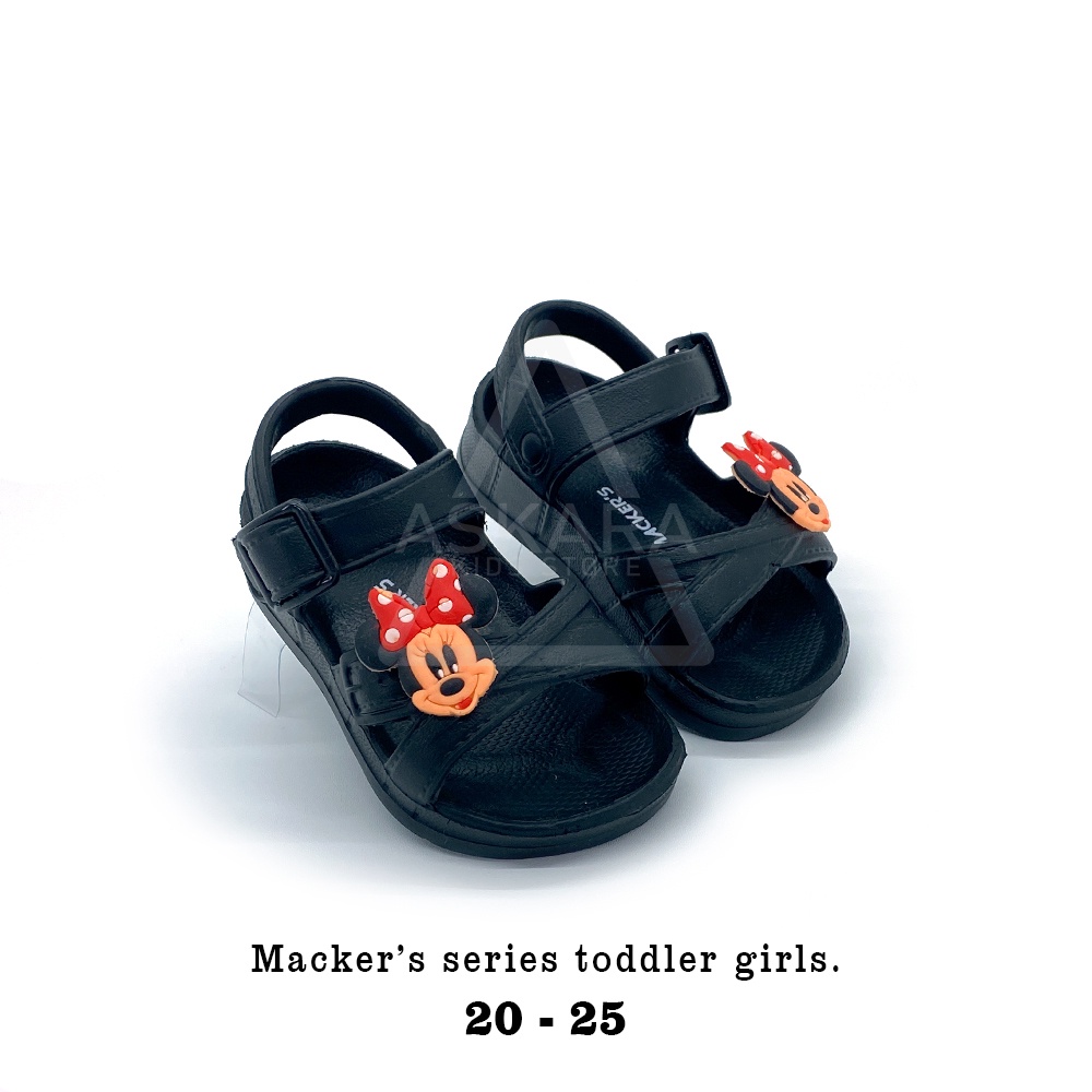 Askara Kids Sandal Anak perempuan model tali belakang bergambar karakter mini mouse lucu