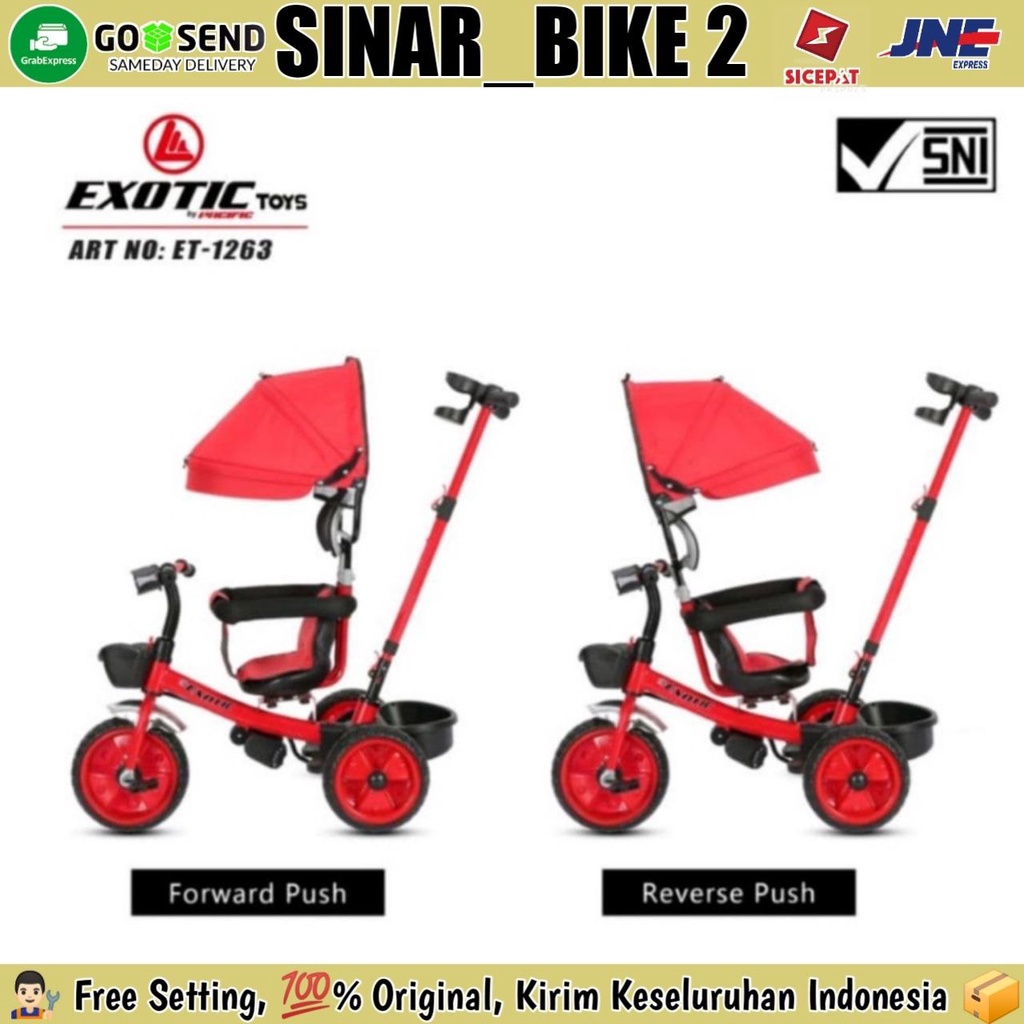 Sepeda Anak Roda Tiga Baby Tricycle ET-1263 Mudah Di Rakit