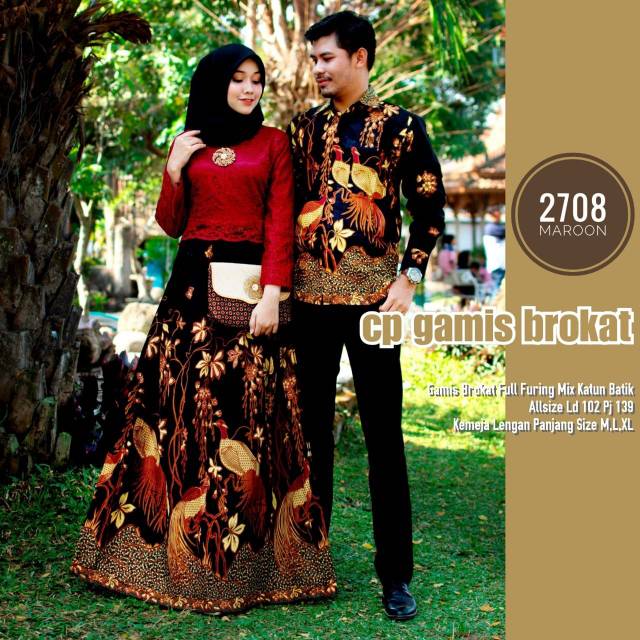 COUPLE GAMIS BATIK BROKAT