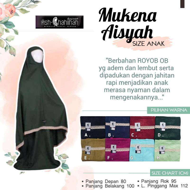 Mukena Anak Polos Aisyah