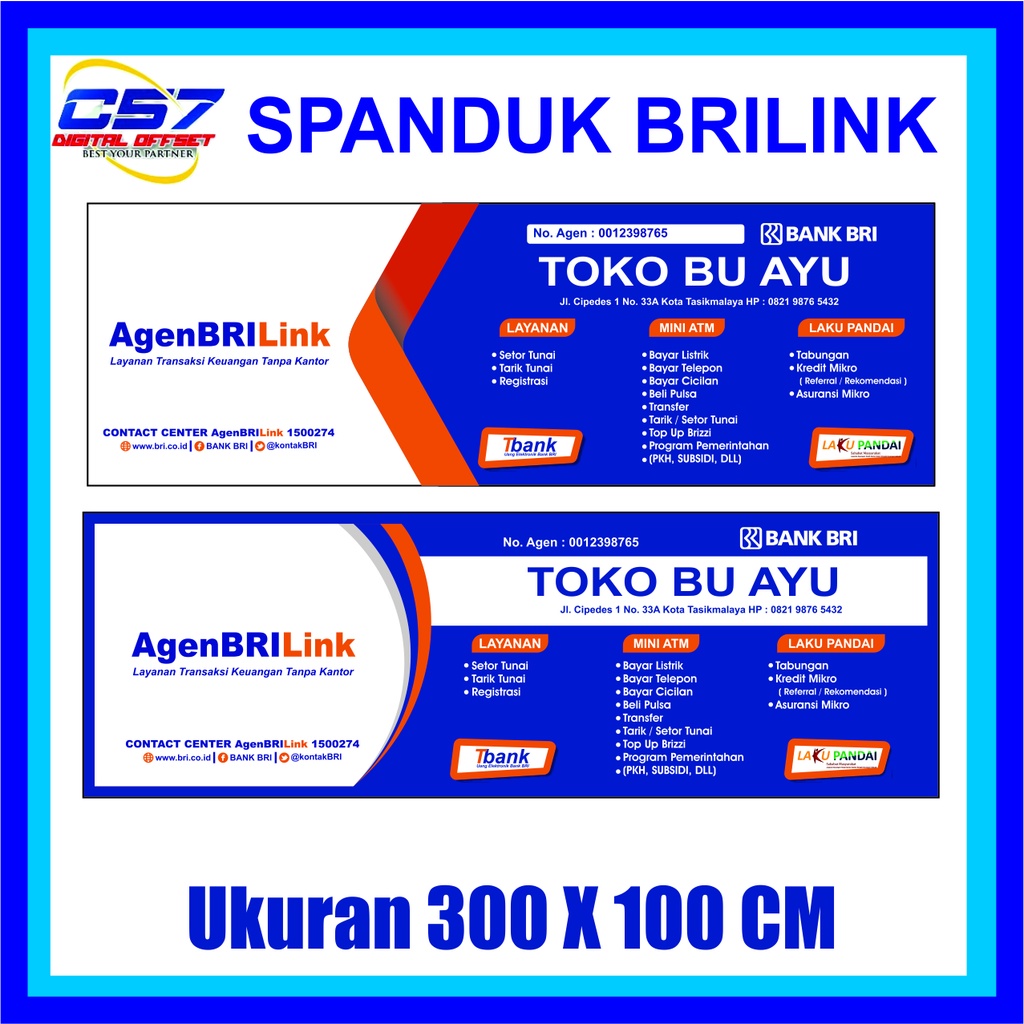 BANNER BRILINK MURAH | SPANDUK BRILINK / SPANDUK AGEN BRILINK