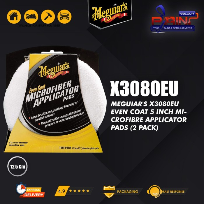 Meguiars Even Coat Microfiber Applicator Pads, Pad Aplikator Poles