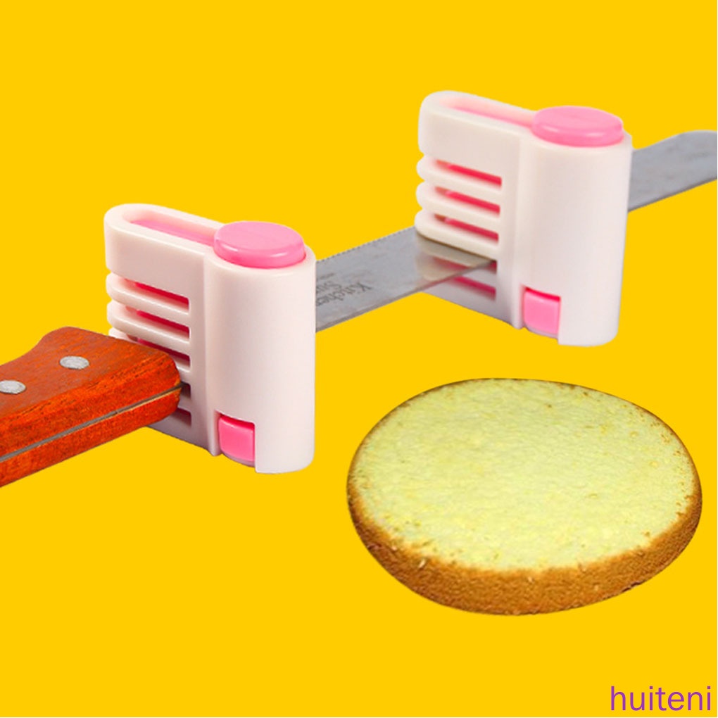 (Huite) 2pcs Alat Bantu Potong Kue / Roti 5 Lapis Adjustable Diy Untuk Dapur / Rumah