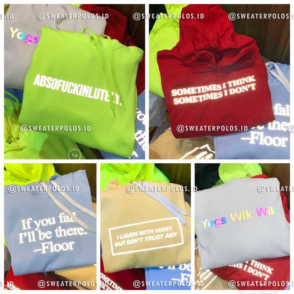 KLS CUSTOM JAKET REFLEKTIF (NYALA) HOODIE JUMPER / BASIC SWEATER SABLON REFLECTIVE (PRIA & WANITA)