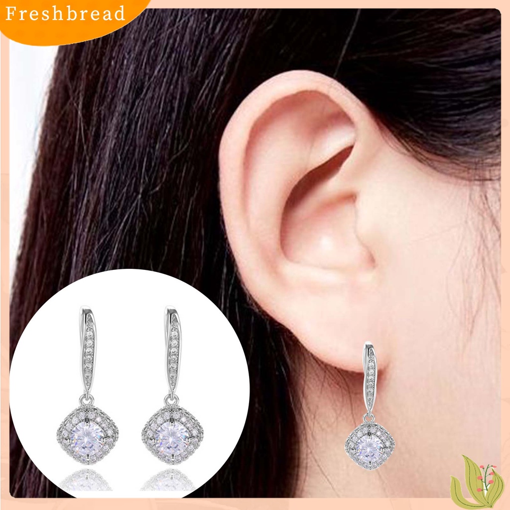 Terlaris Earrings Square Women Dress Up Eardrop Female Fashionable Dangler Jewelry Party Gift