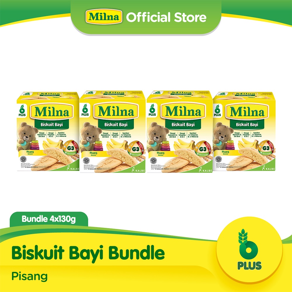 Milna Baby Biskuit Pisang 110 G (4 Pack)