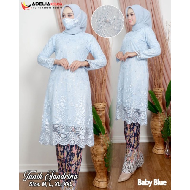 Setelan Tunik Tille Sandrina / Tunik Tille Jumbo / Tunik Tille Impor