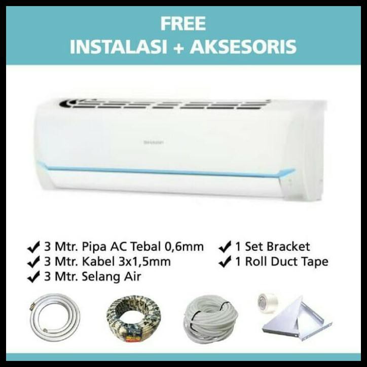 AC SHARP 1 PK FREE PASANG DAN ACESORIS AH-A9SAY