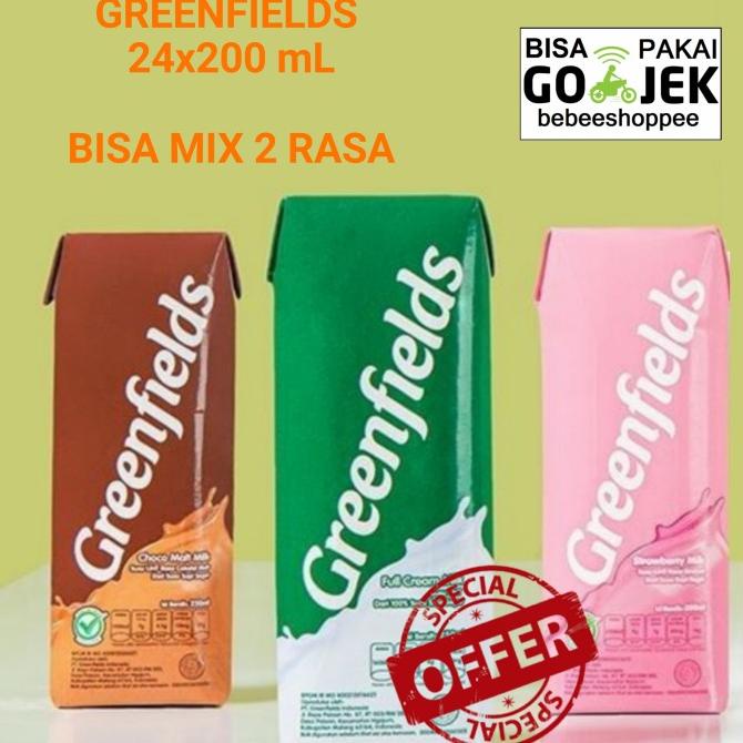 

BISA COD SUSU GREENFIELDS UHT 200ml - Harga Grosir Kartonan UHT GREENFIELD 200 - FULL CREAM