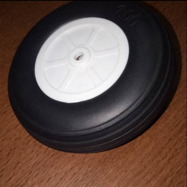 Roda Pesawat Bahan Karet PU 100mm 4"
