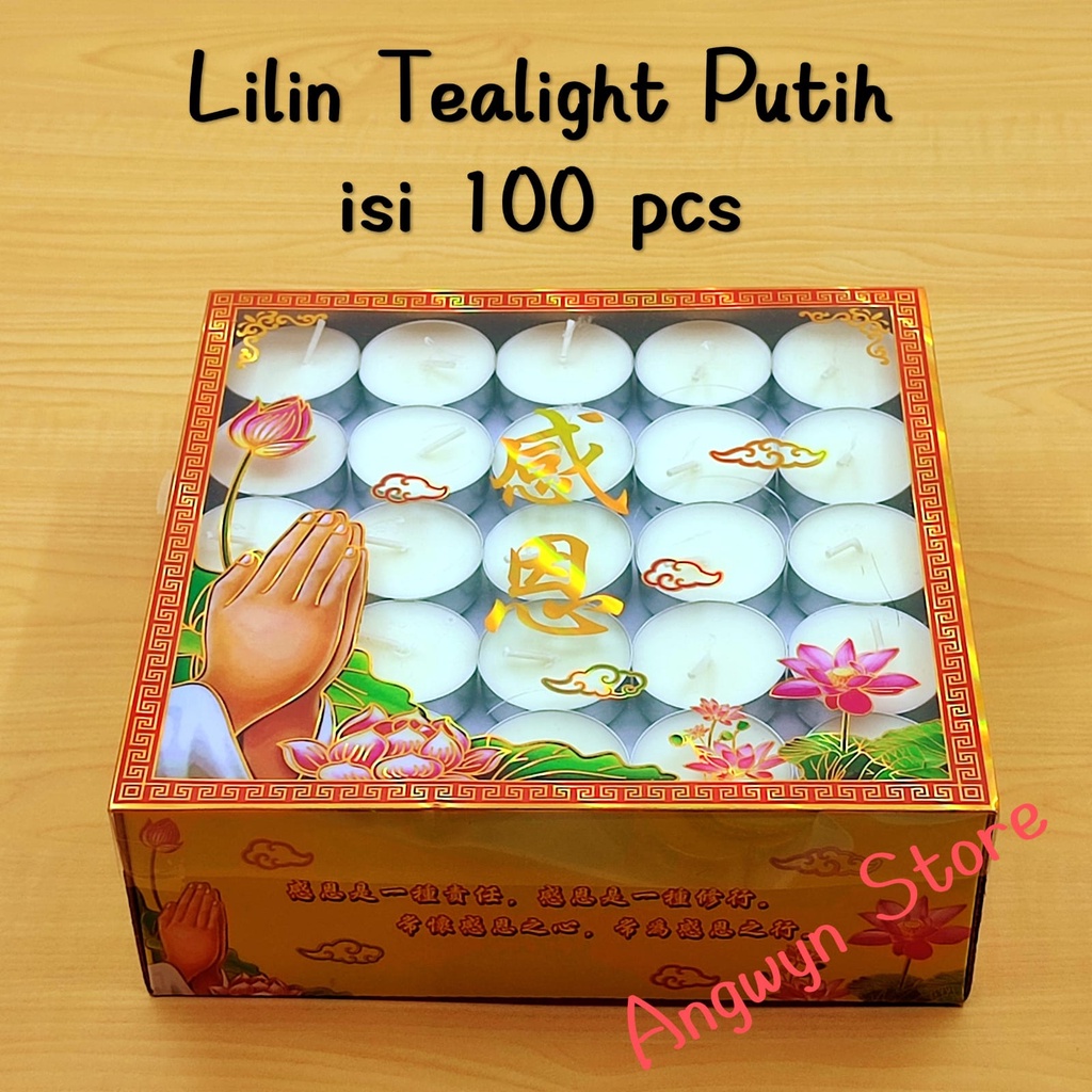 Lilin Tealight / Lilin Aromaterapi Warna Putih isi 100 Pcs