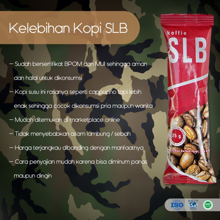 Kopi SLB Rahasia Sang JawaraTempur Kopi Sehat Lahir Batin Kopi SLB Koffie SLB Original MR.Pi Tahan L