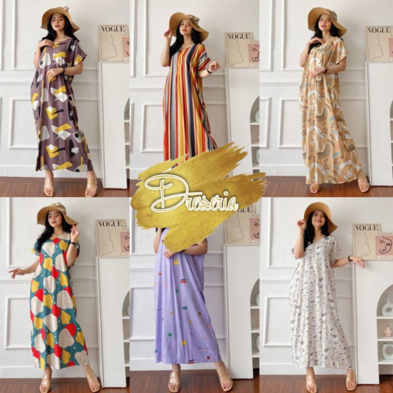 DASTER KEKINIAN MOTIF TANGAN 3/4 BAHAN RAYON BUSUI RESLETING DEPAN