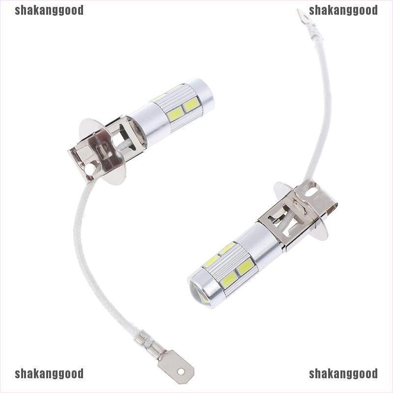 Skid 2pcs Lampu LED H3 50W 6000K High Power Warna Putih Untuk Mobil