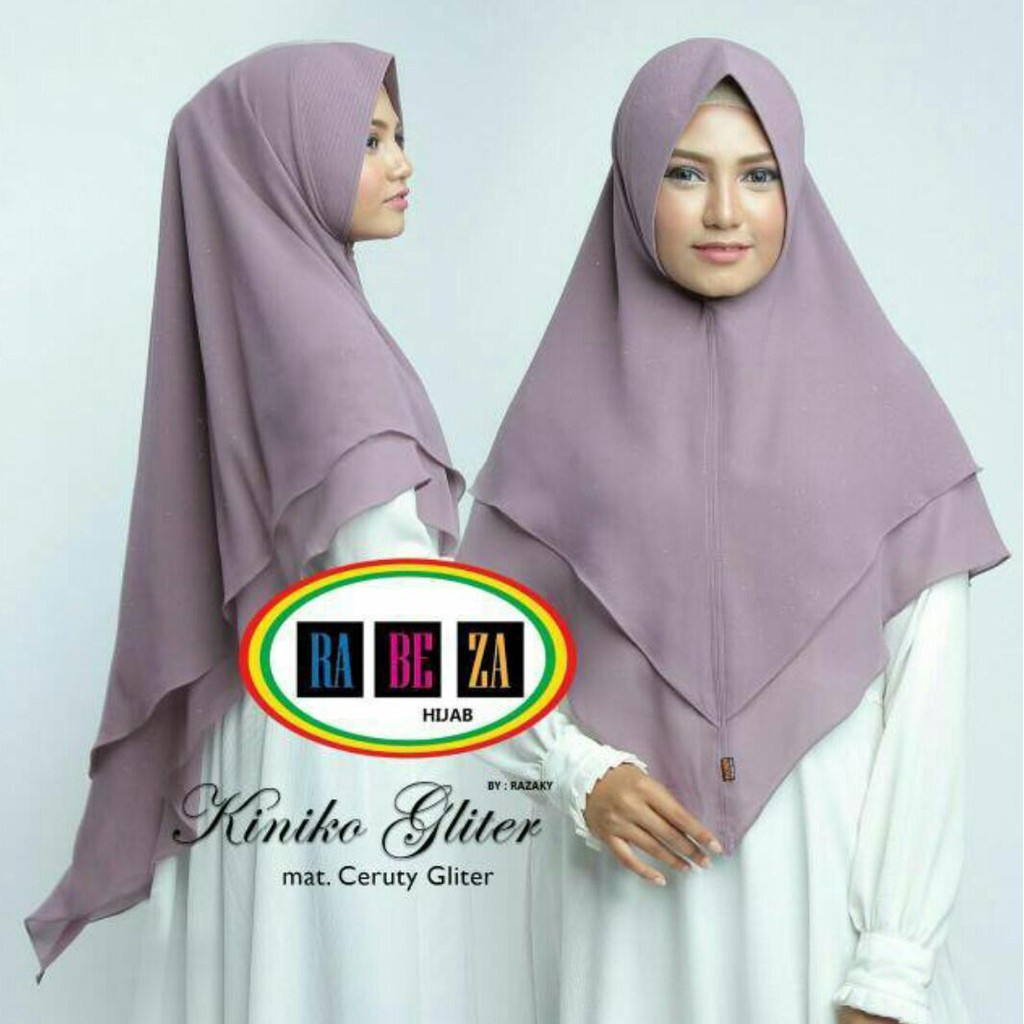 Hijab Khimar KINIKO GLITER Instan original Rabeza Hijab
